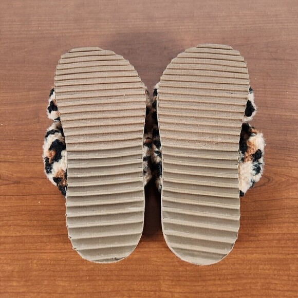 Davinia Faux Shearling Treasure & Bond Leopard Print Slip On Slide Shoes Size 6M - Picture 12 of 12